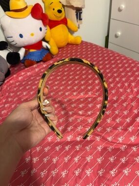 Leopard Print Padded Headband - Tan & Black